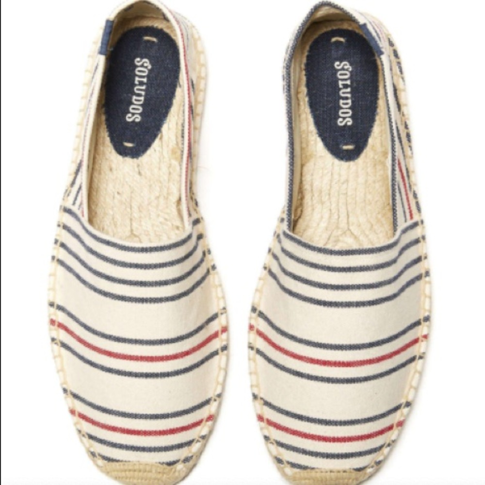 Soludos red Provence stripe espadrille sz 8